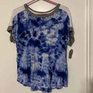 NWT blue tie dye top